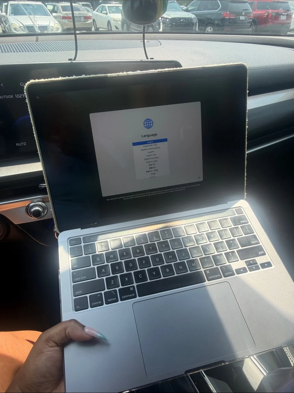 Apple Silver MacBook Laptop with Backlit Keyboard